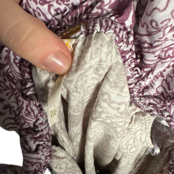 Free People Sophie Off The Shoulder Printed Mini Dress XS - Picture 9 of 12